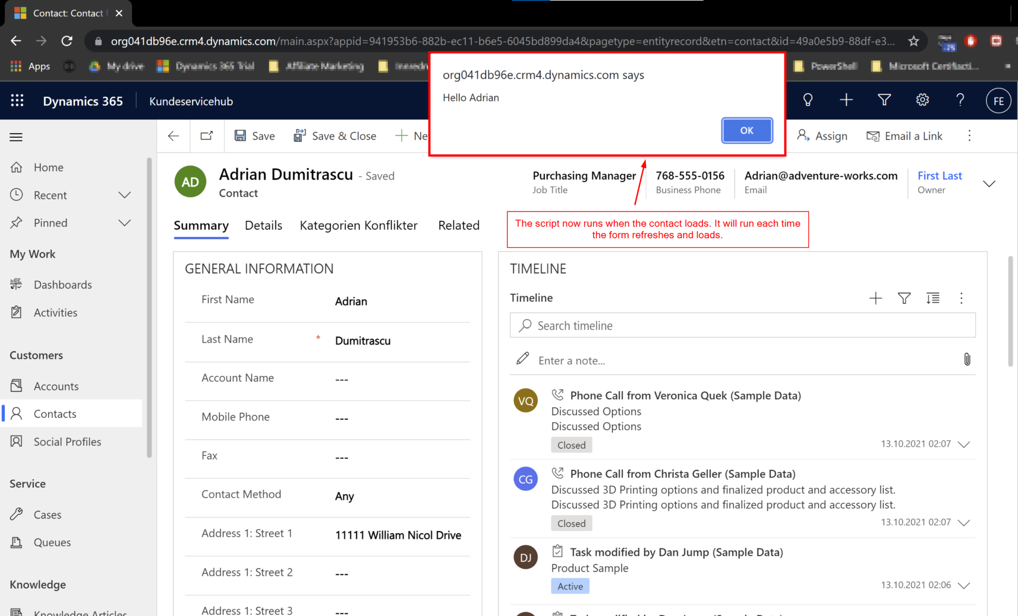 How to add JavaScript to form on load in Dynamics 365 - Fredrik Engseth